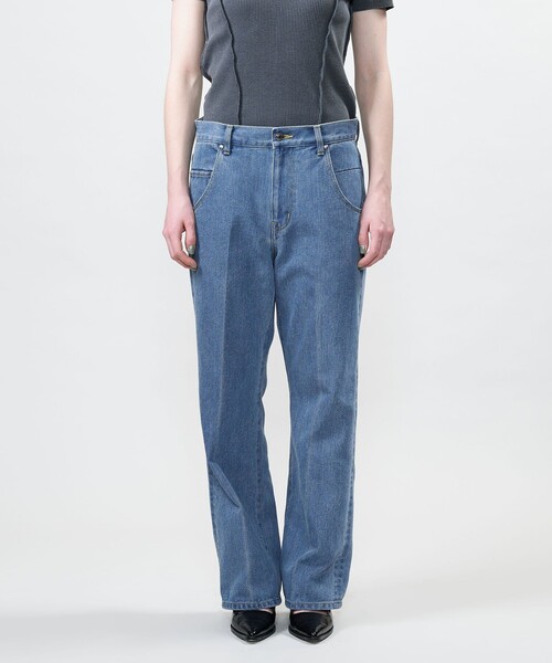 ASTRAET(アストラット)の「<ASTRAET>クリース デニムパンツ UNISEX(デニムパンツ・レディース・ライトブルー・0/1/00)」の9枚目の写真