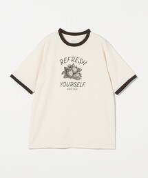 green label relaxing（グリーンレーベルリラクシング）の「＜OSORA CAFE＞リンガー Tシャツ（Tシャツ/カットソー）」