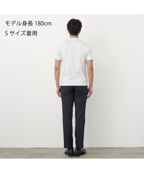 TOKYO SHIRTS(トウキョウシャツ)の「【シャツ屋仕立てのTシャツ】 クルーネック Tシャツ(Tシャツ/カットソー・メンズ・ブラック/グレー/ネイビー/ホワイト・S/M/L/LL)」の12枚目の写真