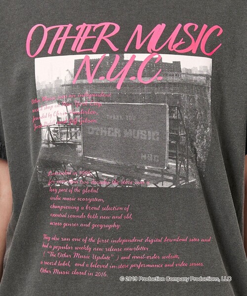 tシャツ 「別注」「OTHER MUSIC」ショートスリーブ Tシャツ レディース tシャツ 「別注」「OTHER MUSIC」ショートスリーブ Tシャツ
