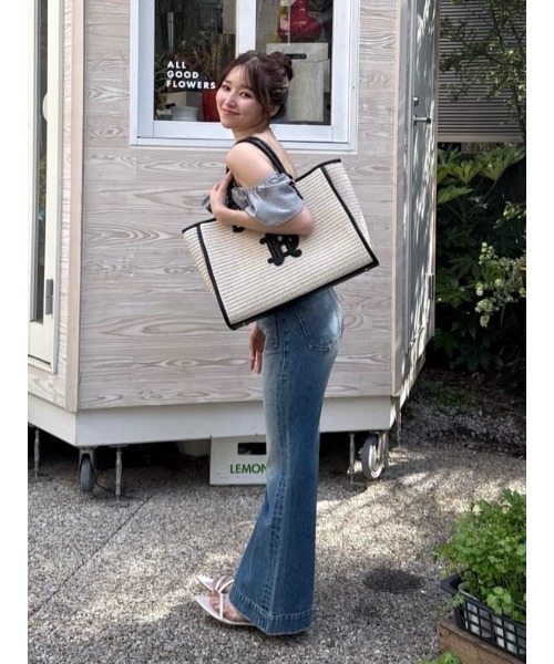 rienda(リエンダ)の「トリミングビッグトートバッグ(トートバッグ・レディース・ホワイト・FREE)」の22枚目の写真