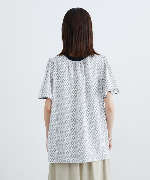 slattgir（スラットジール）の「高身長　幾何柄ブラウス（トールサイズ）（シャツ/ブラウス・レディース・ホワイト/ブラック・TM/TL/TLL/T3L/T4L/T5L）」の13枚目の写真