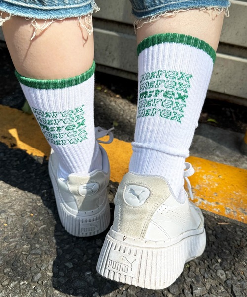 DOUBLE NAME（ダブルネーム）の「【ｍ:rex】BACKロゴソックス（ソックス/靴下・レディース・グリーン・FREE）」の2枚目の写真