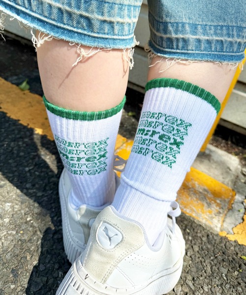 DOUBLE NAME（ダブルネーム）の「【ｍ:rex】BACKロゴソックス（ソックス/靴下・レディース・グリーン・FREE）」の3枚目の写真