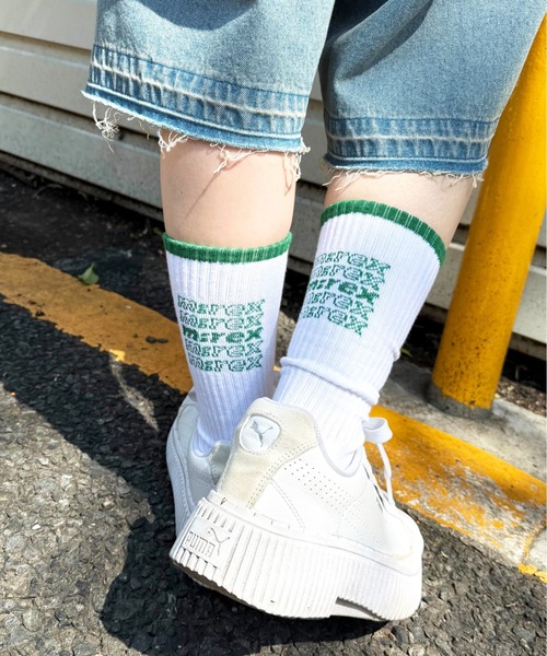 DOUBLE NAME（ダブルネーム）の「【ｍ:rex】BACKロゴソックス（ソックス/靴下・レディース・グリーン・FREE）」の4枚目の写真