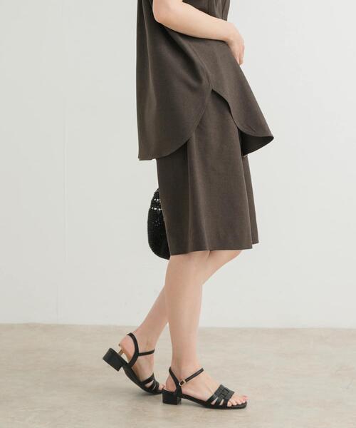 URBAN RESEARCH DOORS（アーバンリサーチドアーズ）の「『UR TECH DRYLUXE』イージーハーフパンツ（その他パンツ・レディース・ネイビー/ブラウン・MEDIUM）」の7枚目の写真