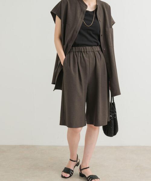 URBAN RESEARCH DOORS（アーバンリサーチドアーズ）の「『UR TECH DRYLUXE』イージーハーフパンツ（その他パンツ・レディース・ネイビー/ブラウン・MEDIUM）」の8枚目の写真