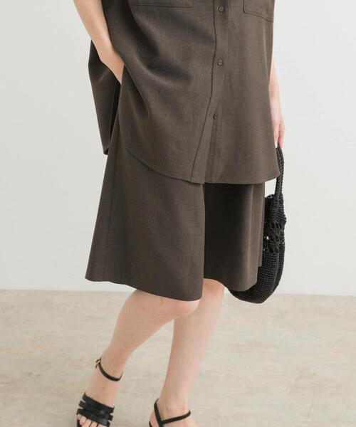 URBAN RESEARCH DOORS（アーバンリサーチドアーズ）の「『UR TECH DRYLUXE』イージーハーフパンツ（その他パンツ・レディース・ネイビー/ブラウン・MEDIUM）」の10枚目の写真