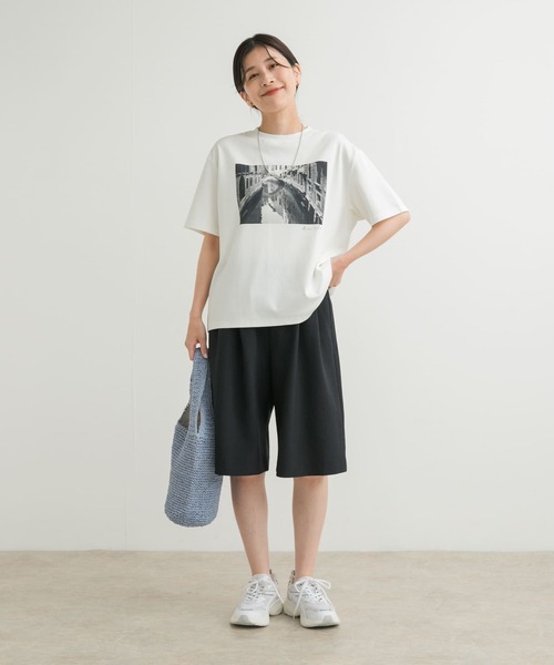 新品未使用　ebure レザー　ホワイト　ハーフパンツ AMBIDEX Store △〇lasew ギャザーパンツ(F キナリ): FLAT-cic