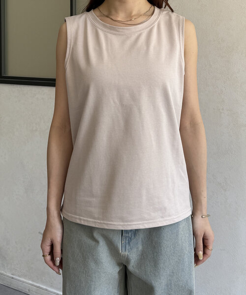 tシャツ チュールフリルベスト×ノースリセットプルオーバー レディース Thevon tシャツ チュールフリルベスト×ノースリセットプル