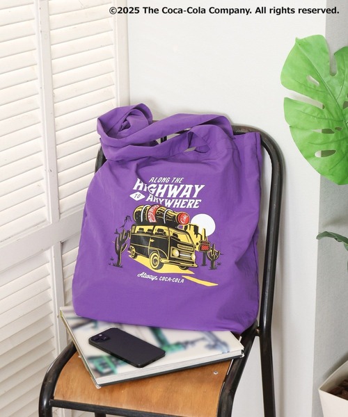 Coca Cola（コカコーラ）の「【Coca-Cola／BAYFLOW】トートバック（トートバッグ・レディース・チャコール/パープル/ネイビー/イエロー/ライトブルー・0）」の4枚目の写真