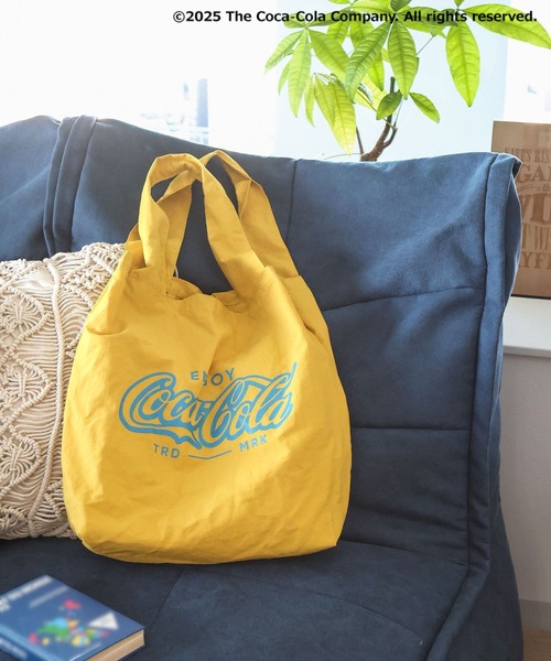 Coca Cola（コカコーラ）の「【Coca-Cola／BAYFLOW】トートバック（トートバッグ・レディース・チャコール/パープル/ネイビー/イエロー/ライトブルー・0）」の5枚目の写真
