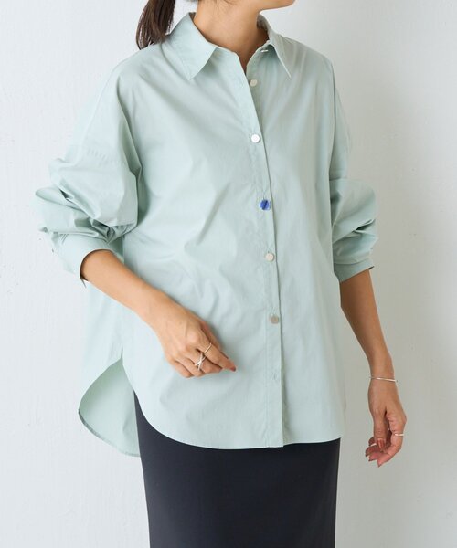 BEARDSLEY（ビアズリー）の「パーツ付きシャツ（シャツ/ブラウス・レディース・ミント/ホワイト/グレー・FREE）」の4枚目の写真