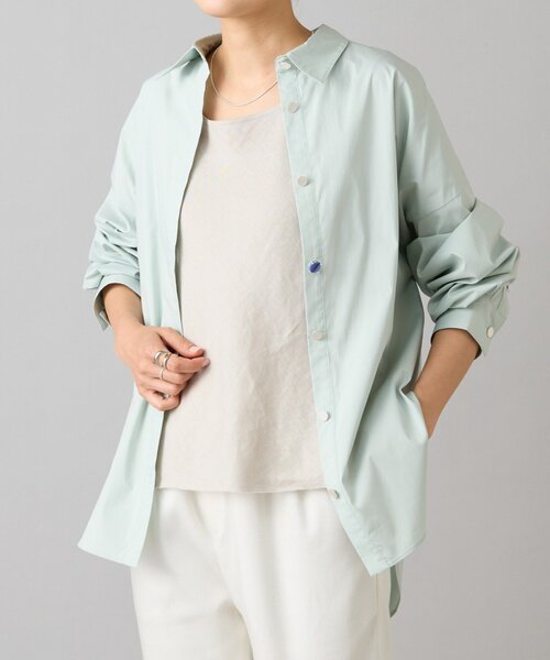 BEARDSLEY（ビアズリー）の「パーツ付きシャツ（シャツ/ブラウス・レディース・ミント/ホワイト/グレー・FREE）」の15枚目の写真