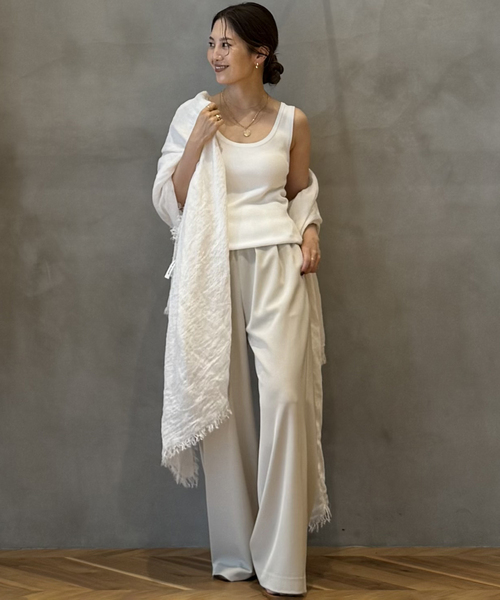アソースメレASAUCE MELER ストール ショール ASAUCE MELER/アソースメレ】LINEN STOLE（ストール/ショール