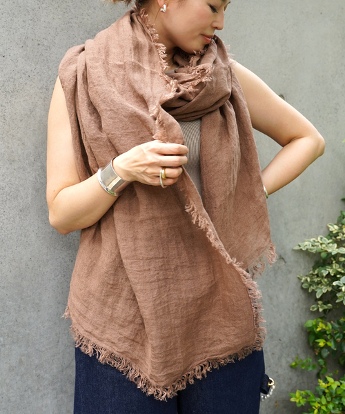 新品未使用タグ付き⭐︎ASAUCE MELER DEUXIEME CLASSE ASAUCE MELER/アソースメレ】LINEN STOLE（スカーフ／バンダナ