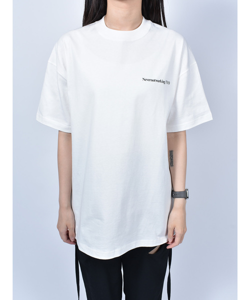 Import & Select(インポートアンドセレクト)の「【Nevernotworking】モンスターアルファベットバックプリントBIGTEE ビッグシルエットショートスリーブT 半袖Tシャツ(Tシャツ/カットソー・メンズ・ホワイト/ブラック・3/2)」の8枚目の写真