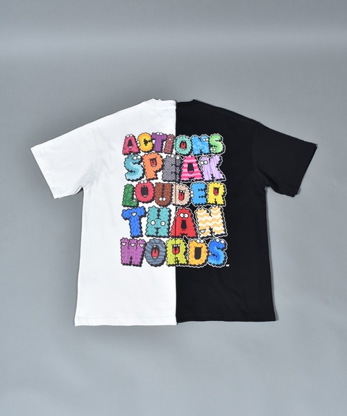 Import & Select(インポートアンドセレクト)の「【Nevernotworking】モンスターアルファベットバックプリントBIGTEE ビッグシルエットショートスリーブT 半袖Tシャツ(Tシャツ/カットソー・メンズ・ホワイト/ブラック・3/2)」の7枚目の写真