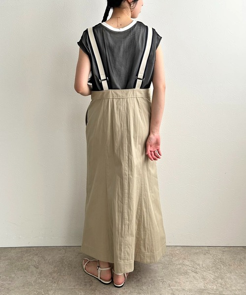 LHELBIE(レルビエ)の「ジップアップジャンスカ(ジャンパースカート・レディース・ベージュ/ブラック/ブルー・M)」の20枚目の写真