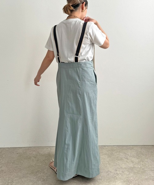 LHELBIE(レルビエ)の「ジップアップジャンスカ(ジャンパースカート・レディース・ベージュ/ブラック/ブルー・M)」の11枚目の写真