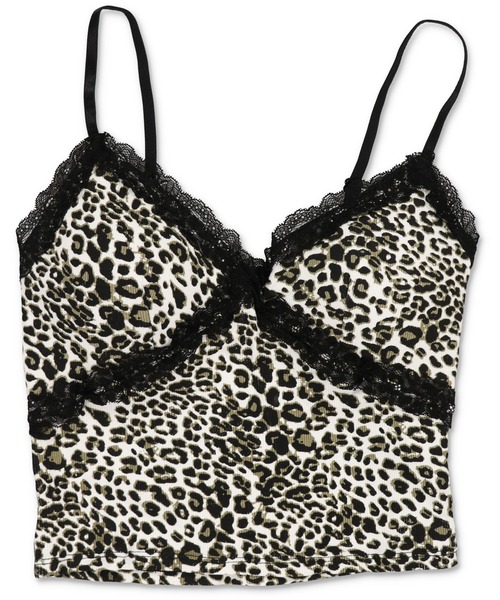 SPINNS(スピンズ)の「カップ付きキャミソール/ヒョウ柄レース/レオパード(キャミソール・レディース・オフホワイト/ベージュ/チャコール・ONESIZE)」の15枚目の写真