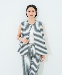 collex | ボーダーノースリーブブラウス(シャツ/ブラウス)