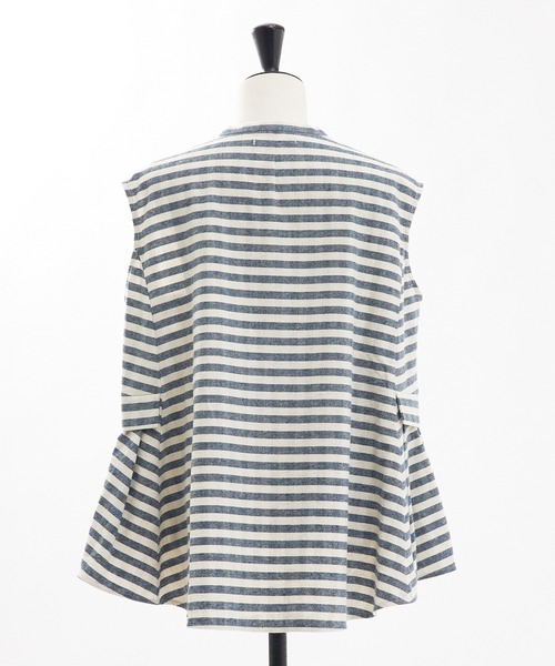 collex（コレックス）の「ボーダーノースリーブブラウス（シャツ/ブラウス・レディース・ブラック/ネイビー・フリー）」の17枚目の写真