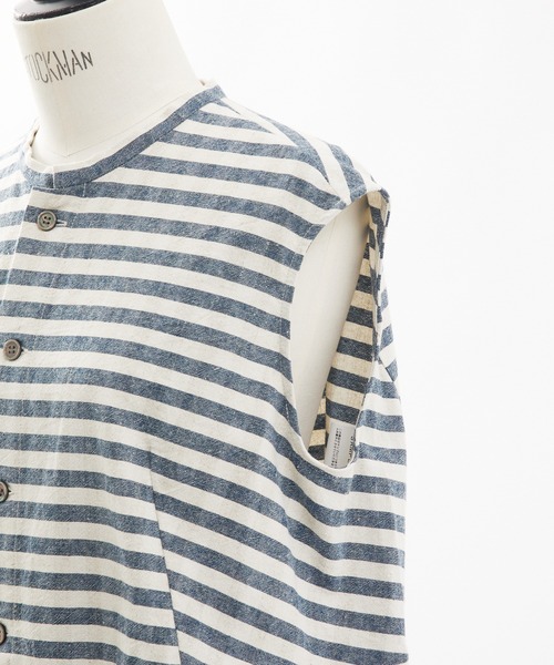 collex（コレックス）の「ボーダーノースリーブブラウス（シャツ/ブラウス・レディース・ブラック/ネイビー・フリー）」の19枚目の写真