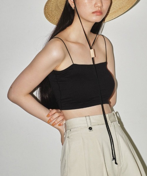 TODAYFUL(トゥデイフル)の「TODAYFUL Cupin Flatseam Bratop 12410602(キャミソール・レディース・オフホワイト/ブラック・FREE)」の2枚目の写真