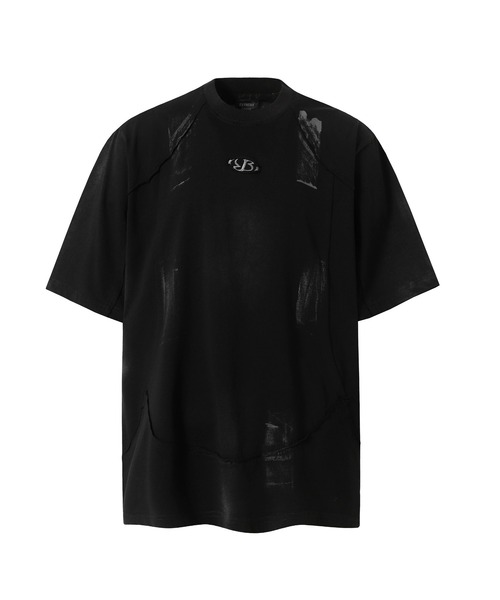 Theater code(シアターコード)の「Faded Vintage-Like T-Shirt / フェード加工 ヴィンテージライクTシャツ(Tシャツ/カットソー・メンズ・ブラック/アイボリー・L/M)」の2枚目の写真