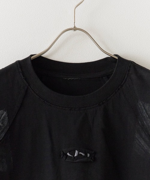 Theater code(シアターコード)の「Faded Vintage-Like T-Shirt / フェード加工 ヴィンテージライクTシャツ(Tシャツ/カットソー・メンズ・ブラック/アイボリー・L/M)」の4枚目の写真