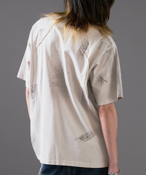 Theater code(シアターコード)の「Faded Vintage-Like T-Shirt / フェード加工 ヴィンテージライクTシャツ(Tシャツ/カットソー・メンズ・ブラック/アイボリー・L/M)」の13枚目の写真