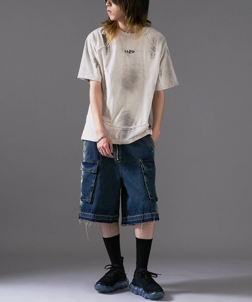 Theater code(シアターコード)の「Faded Vintage-Like T-Shirt / フェード加工 ヴィンテージライクTシャツ(Tシャツ/カットソー・メンズ・ブラック/アイボリー・L/M)」の14枚目の写真