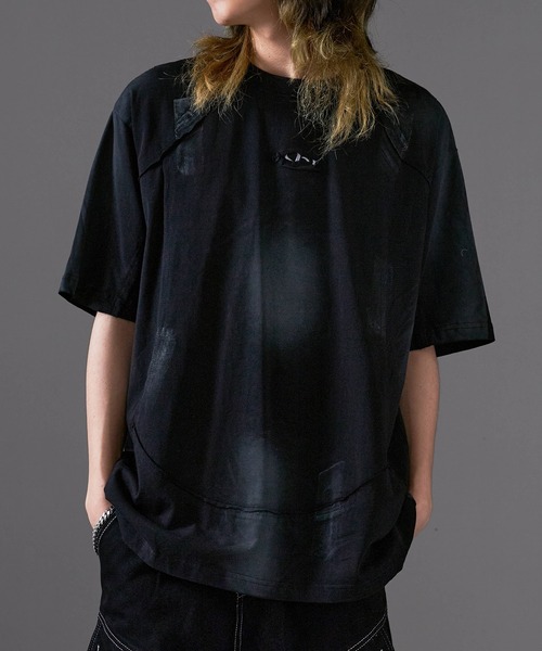 Theater code(シアターコード)の「Faded Vintage-Like T-Shirt / フェード加工 ヴィンテージライクTシャツ(Tシャツ/カットソー・メンズ・ブラック/アイボリー・L/M)」の18枚目の写真