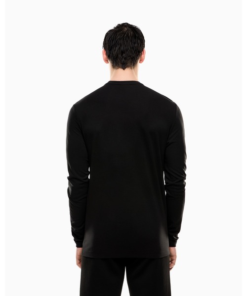 EMPORIO ARMANI EA7(エンポリオアルマーニイーエーセブン)の「【エンポリオ アルマーニ EA7】Gold Label 長袖Tシャツ ビスコース混紡(Tシャツ/カットソー・メンズ・ブラック・LARGE/MEDIUM/SMALL/X-LARGE/X-SMALL/XX-LARGE)」の3枚目の写真