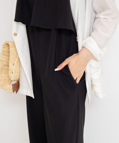 NOLLEY’S Sophi（ノーリーズソフィ）の「ウォッシャブルトリコットサロペット（サロペット/オーバーオール・レディース・グレイッシュベージュ/ブラック・38）」の17枚目の写真