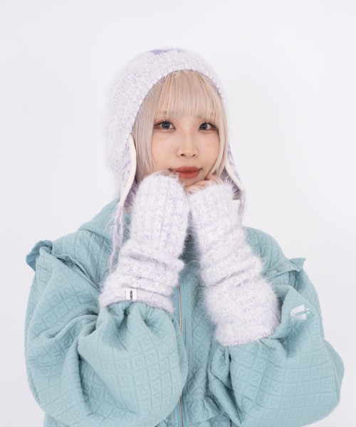 L.H.P(エルエイチピー)の「neuron/ニュウロン/きらきらニット(ニットキャップ/ビーニー・レディース・ホワイト/ブラック・F)」の3枚目の写真