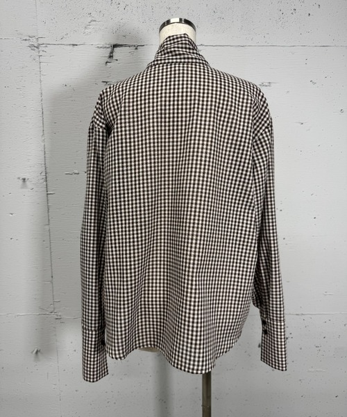 PROVOKE （プロヴォーク）の「GINGHAMCHECK BOWTIE BLOUSE（シャツ/ブラウス・レディース・ブラウン/ブラック・FREE）」の7枚目の写真