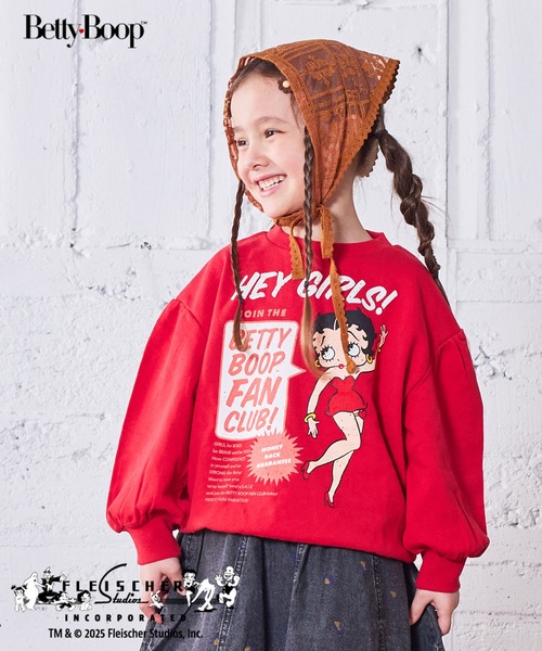 セール】【Betty Boop(TM)/ベティー ブープ(TM)】別注プリントトレーナ