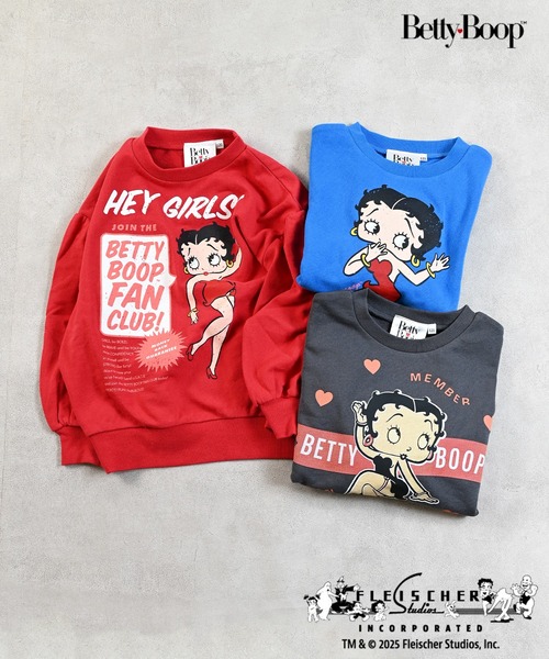 セール】【Betty Boop(TM)/ベティー ブープ(TM)】別注プリントトレーナ