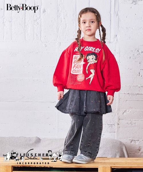 セール】【Betty Boop(TM)/ベティー ブープ(TM)】別注プリントトレーナ