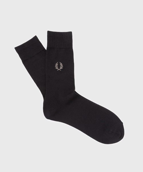 FRED PERRY（フレッドペリー）の「Embroidered Socks／刺繍ソックス（ソックス/靴下・メンズ・ネイビー/ホワイト/ブラック・25/27）」の2枚目の写真