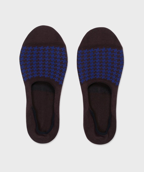 Paul Smith（ポールスミス）の「ハウンドトゥース シューズインソックス【250656 LF】（ソックス/靴下・メンズ・マスタード/ベージュ/ダークブラウン・25-27）」の2枚目の写真