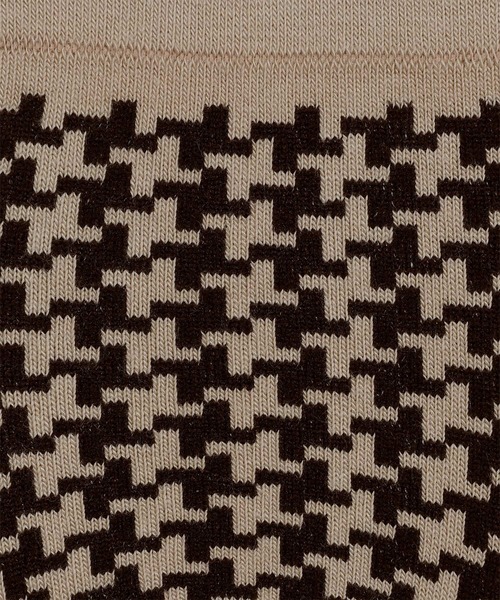 Paul Smith（ポールスミス）の「ハウンドトゥース シューズインソックス【250656 LF】（ソックス/靴下・メンズ・マスタード/ベージュ/ダークブラウン・25-27）」の5枚目の写真