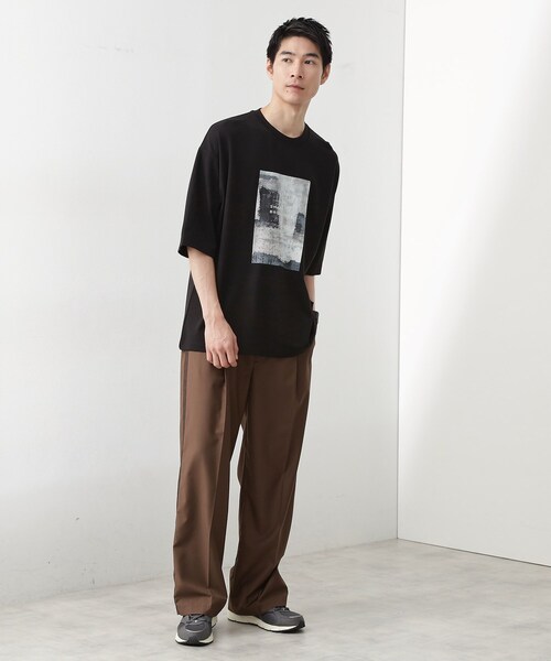 THE SHOP TK （ザ ショップ ティーケー ）の「◆クールポンチプリントビッグTシャツ（Tシャツ/カットソー・メンズ・オフホワイト/ホワイト系8/ブラック系5/ブラック・04/03/02）」の12枚目の写真
