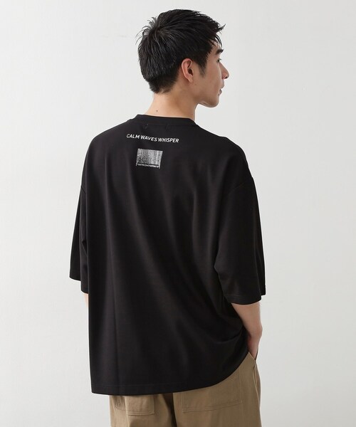 THE SHOP TK （ザ ショップ ティーケー ）の「◆クールポンチプリントビッグTシャツ（Tシャツ/カットソー・メンズ・オフホワイト/ホワイト系8/ブラック系5/ブラック・04/03/02）」の16枚目の写真
