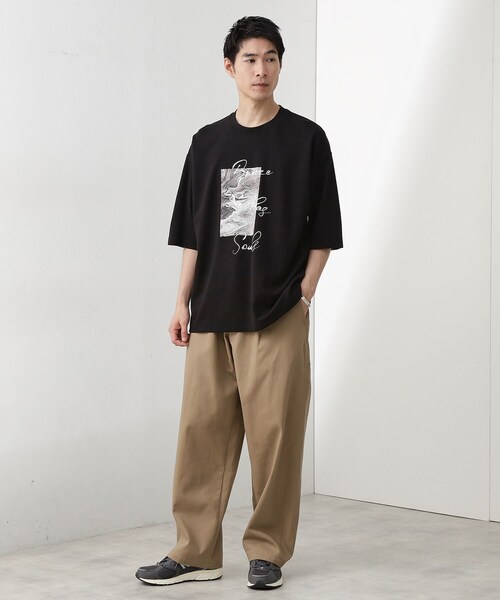 THE SHOP TK （ザ ショップ ティーケー ）の「◆クールポンチプリントビッグTシャツ（Tシャツ/カットソー・メンズ・オフホワイト/ホワイト系8/ブラック系5/ブラック・04/03/02）」の17枚目の写真