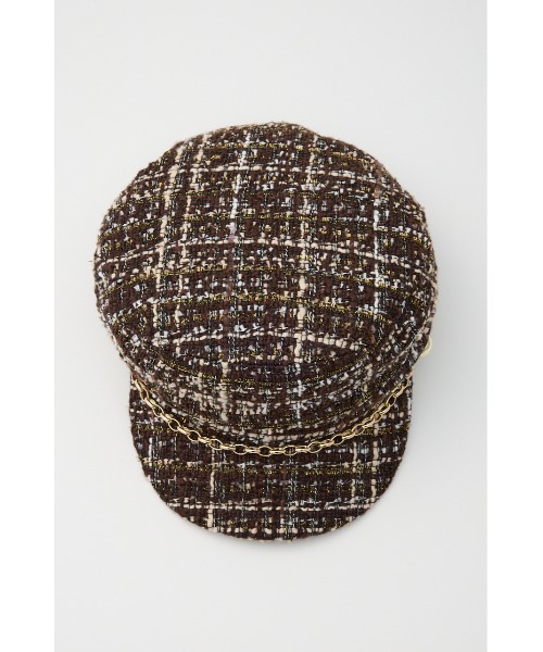 rienda（リエンダ）の「ツイードキャスケットハット 秋服（ハット・レディース・ブラウン・FREE）」の6枚目の写真