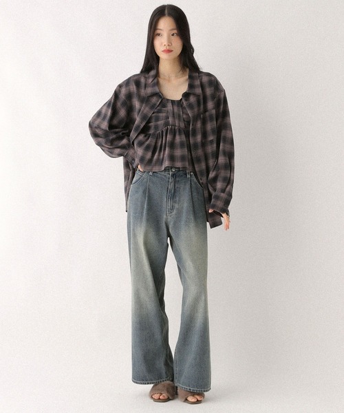 Heather（ヘザー）の「オンブレチェックシャツ　581148（シャツ/ブラウス・レディース・レッド系その他/グレー系その他/ブラック系その他・FREE）」の8枚目の写真