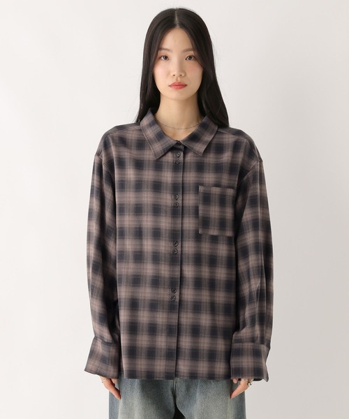 Heather（ヘザー）の「オンブレチェックシャツ　581148（シャツ/ブラウス・レディース・レッド系その他/グレー系その他/ブラック系その他・FREE）」の11枚目の写真